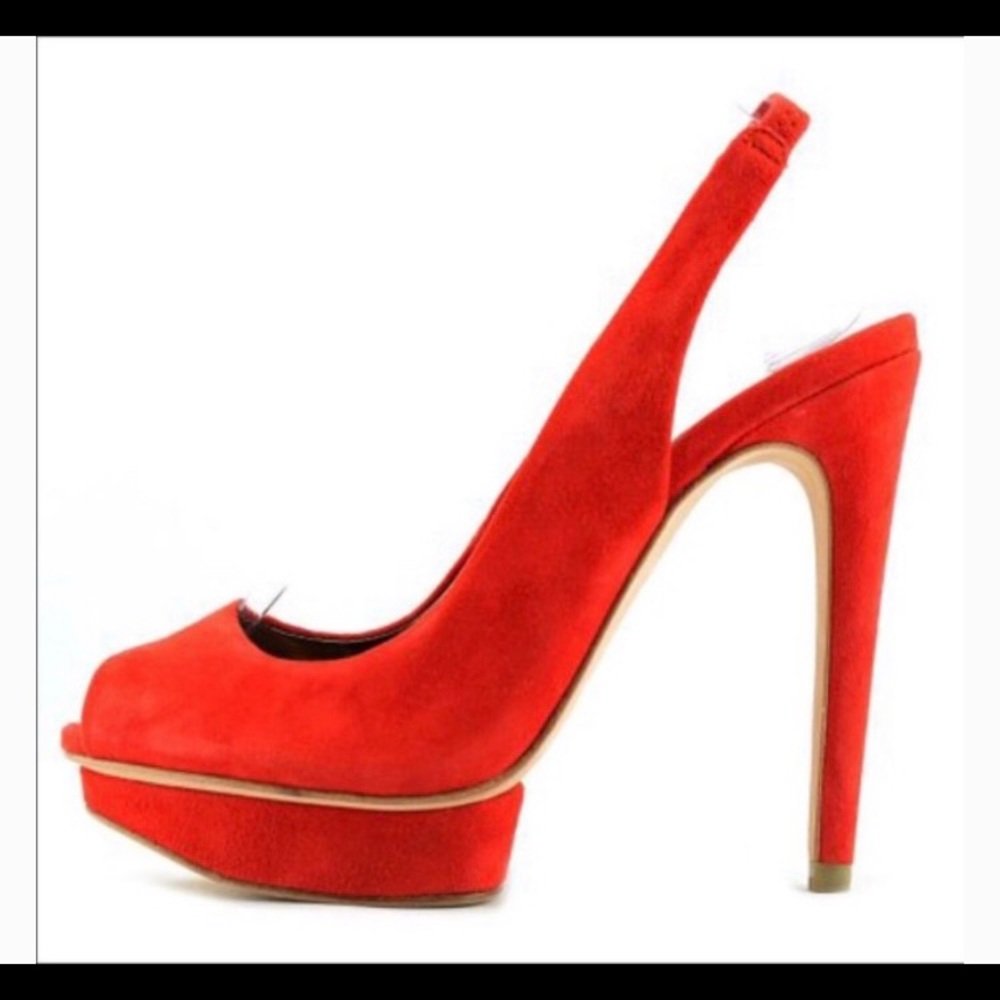 BCBG Ma Fennel Peep Toe Slingback